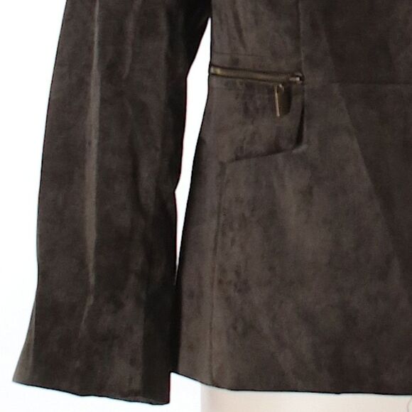 Western Elegance Suede-Like Blazer - Picture 3 of 5